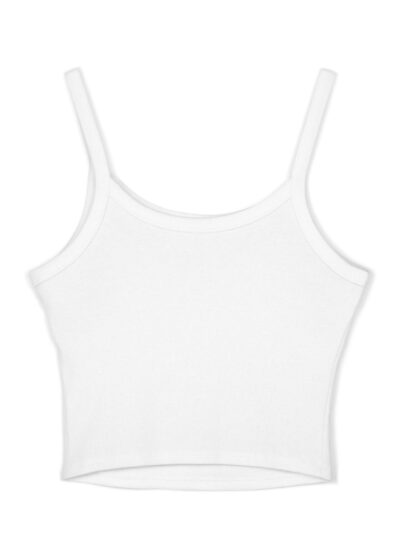 Patriotic “LOVE” Spaghetti Strap Tank Top — Women’s USA Flag Heart Crop