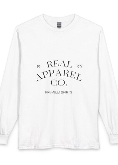 Real Apparel Co. Long Sleeve Shirt — Minimal Vintage Logo Tee