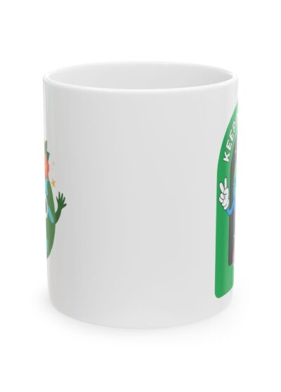Keep Green Planet Mug — Cute Earth Day Ceramic Coffee Cup (11oz, 15oz)